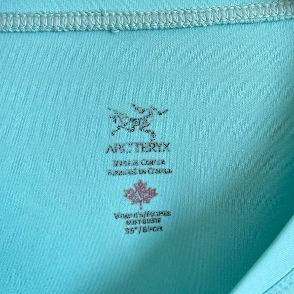 Arc’teryx Women’s Sz Small Long Sleeve Base Layer Shirt Teal Stain Outdoor - Picture 6 of 10